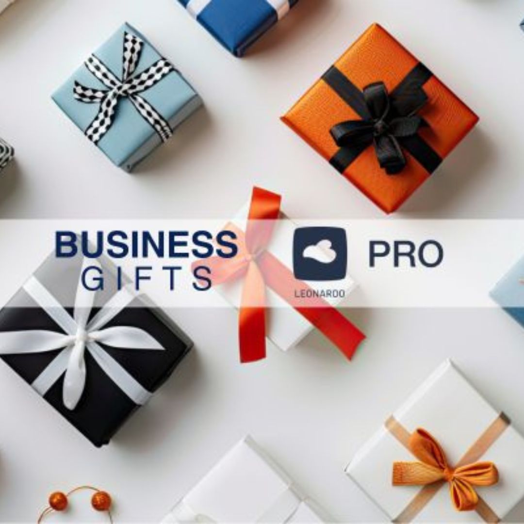 Hochwertige Geschenkverpackungen mit Schleifen – Business Gifts von LEONARDO für professionelle Anlässe.