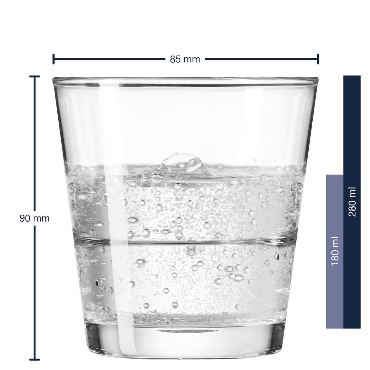 Massangaben zu Trinkglas EVENT 280 ml