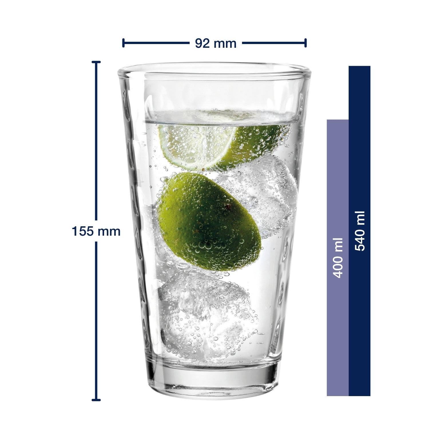 Trinkglas OPTIC 540 ml 4er-Set