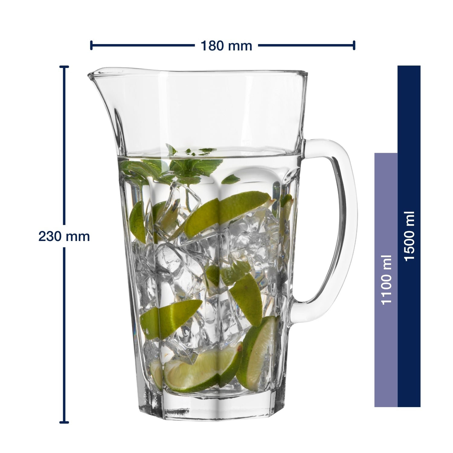 Glaskrug ROCK 1,1 l