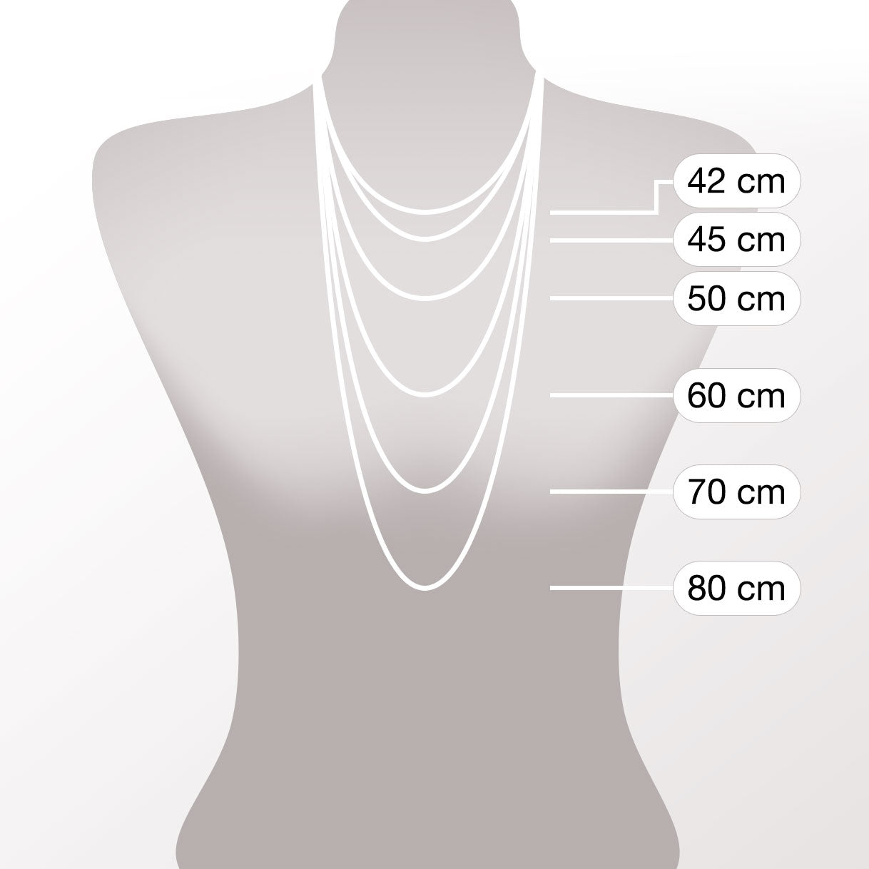Halskette 40cm Piuma