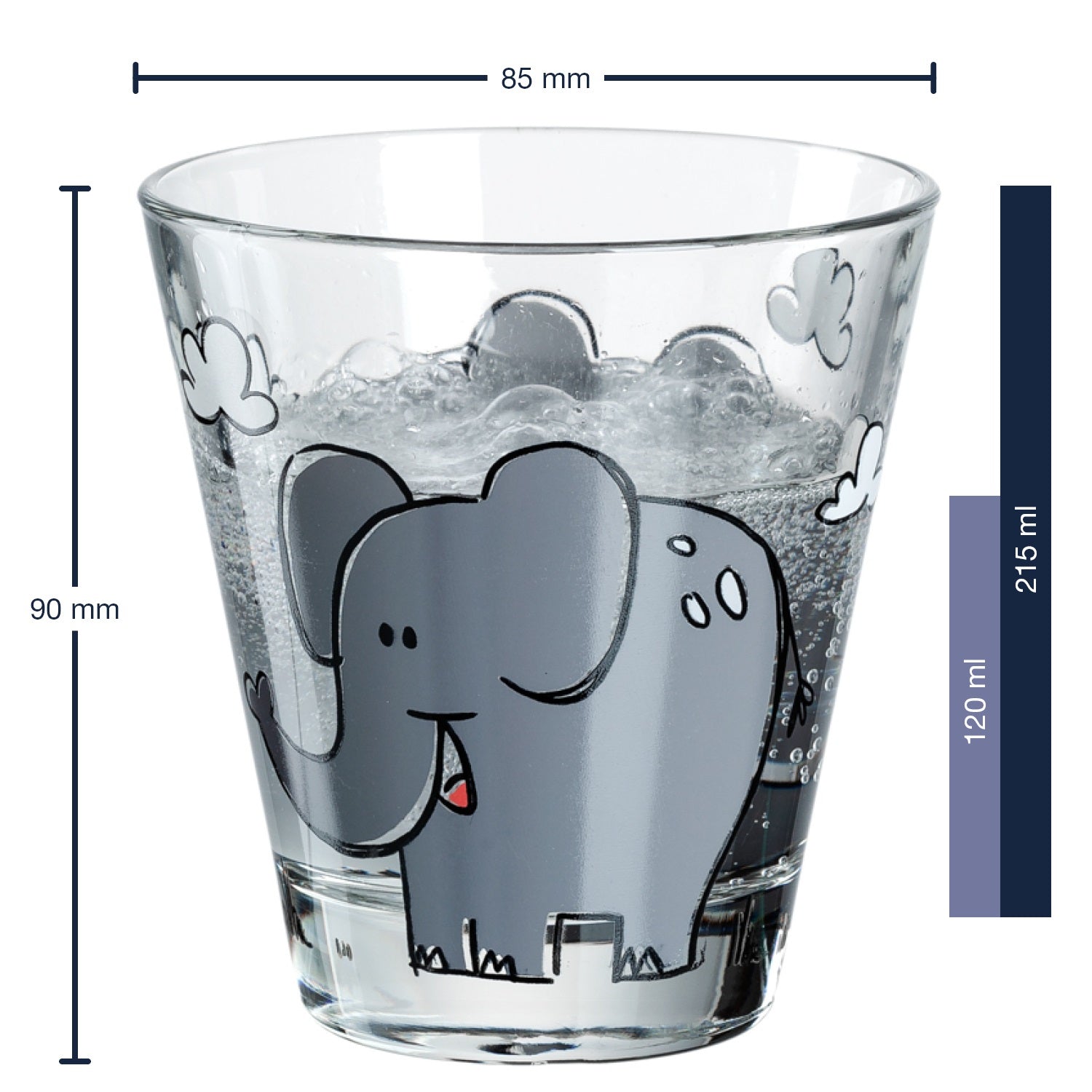 Trinkglas BAMBINI 215 ml Elefant 6er-Set