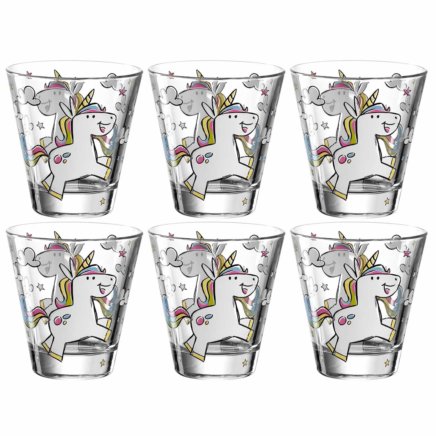 Kinderbecher BAMBINI 215 ml Einhorn 6er-Set – LEONARDO