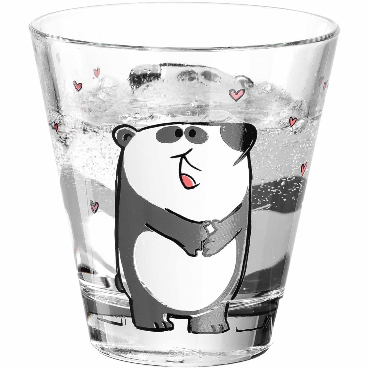 Trinkglas BAMBINI 215 ml Panda 6er-Set