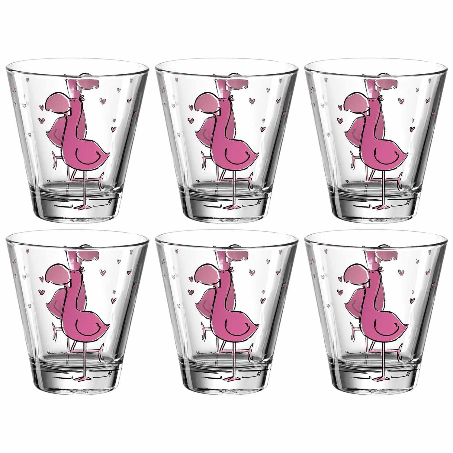 Trinkglas BAMBINI 215 ml Flamingo 6er-Set – LEONARDO
