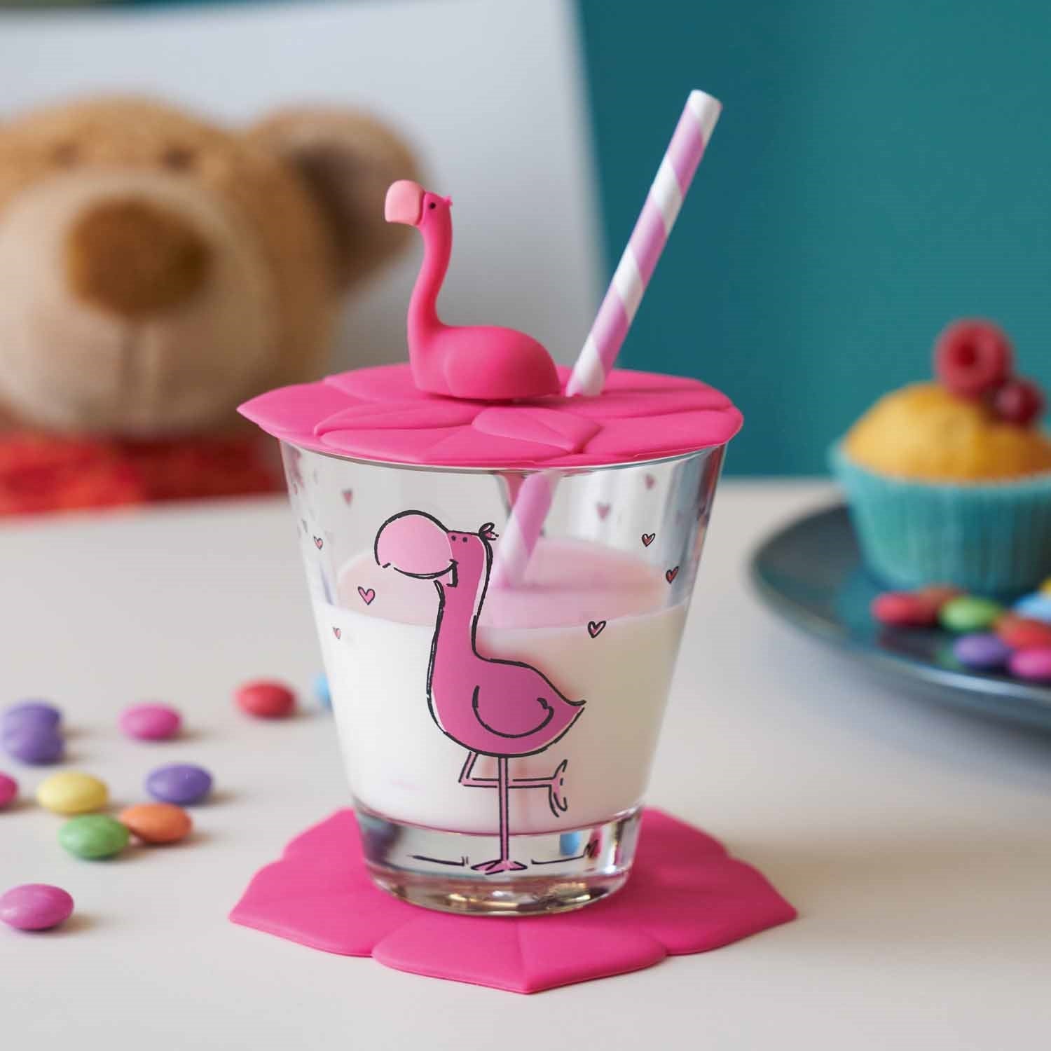 Trinkglas BAMBINI 215 ml Flamingo 6er-Set