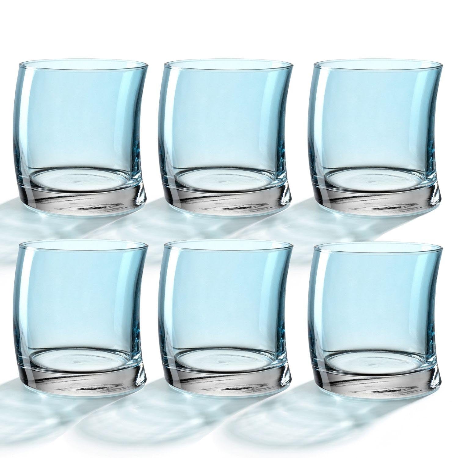 Trinkglas SWING 355ml hellblau 6er-Set – LEONARDO