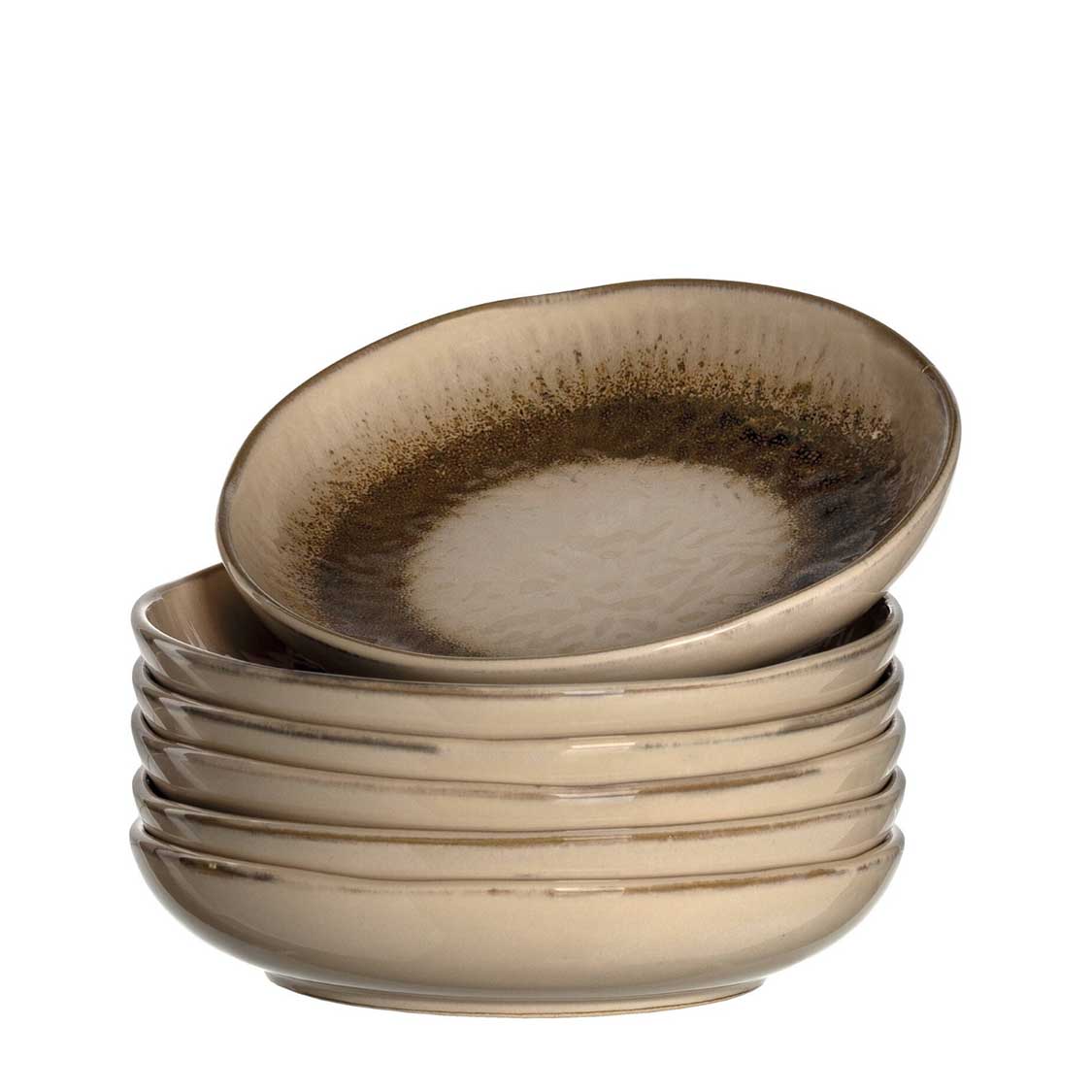Keramikteller MATERA 21 cm beige tief