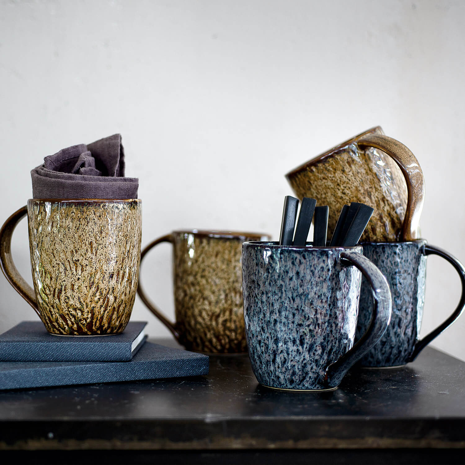 Keramiktasse MATERA 430 ml anthrazit