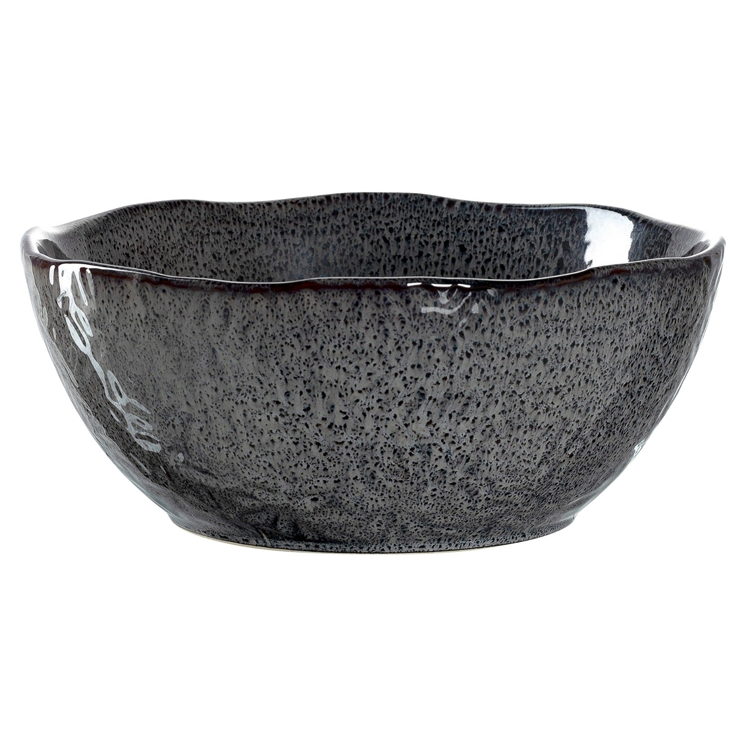 LEONARDO HOME Set 4 Piattini In Ceramica Matera - Antracite - 11 Cm, Fatto A Mano