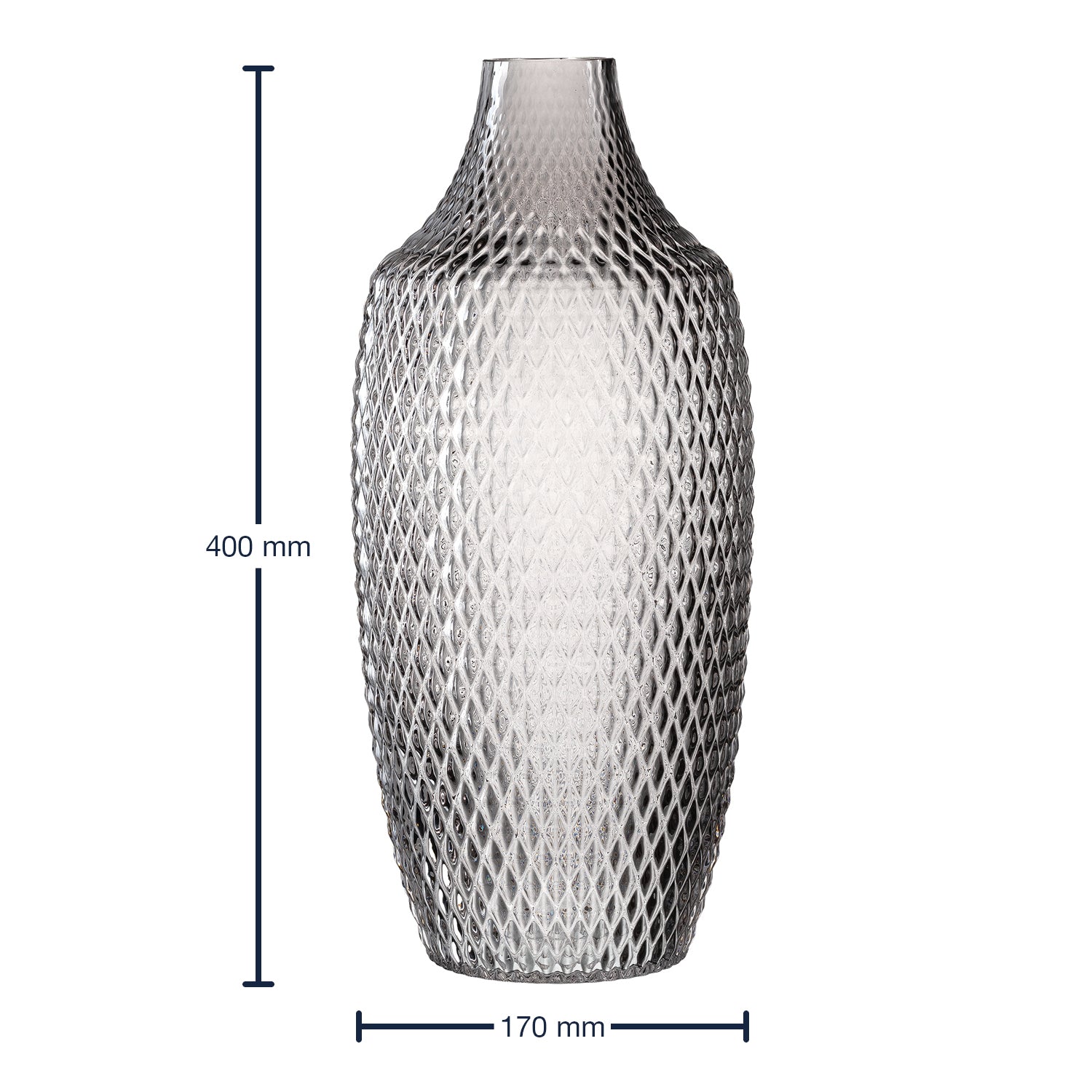 Vase POESIA 40 cm grau