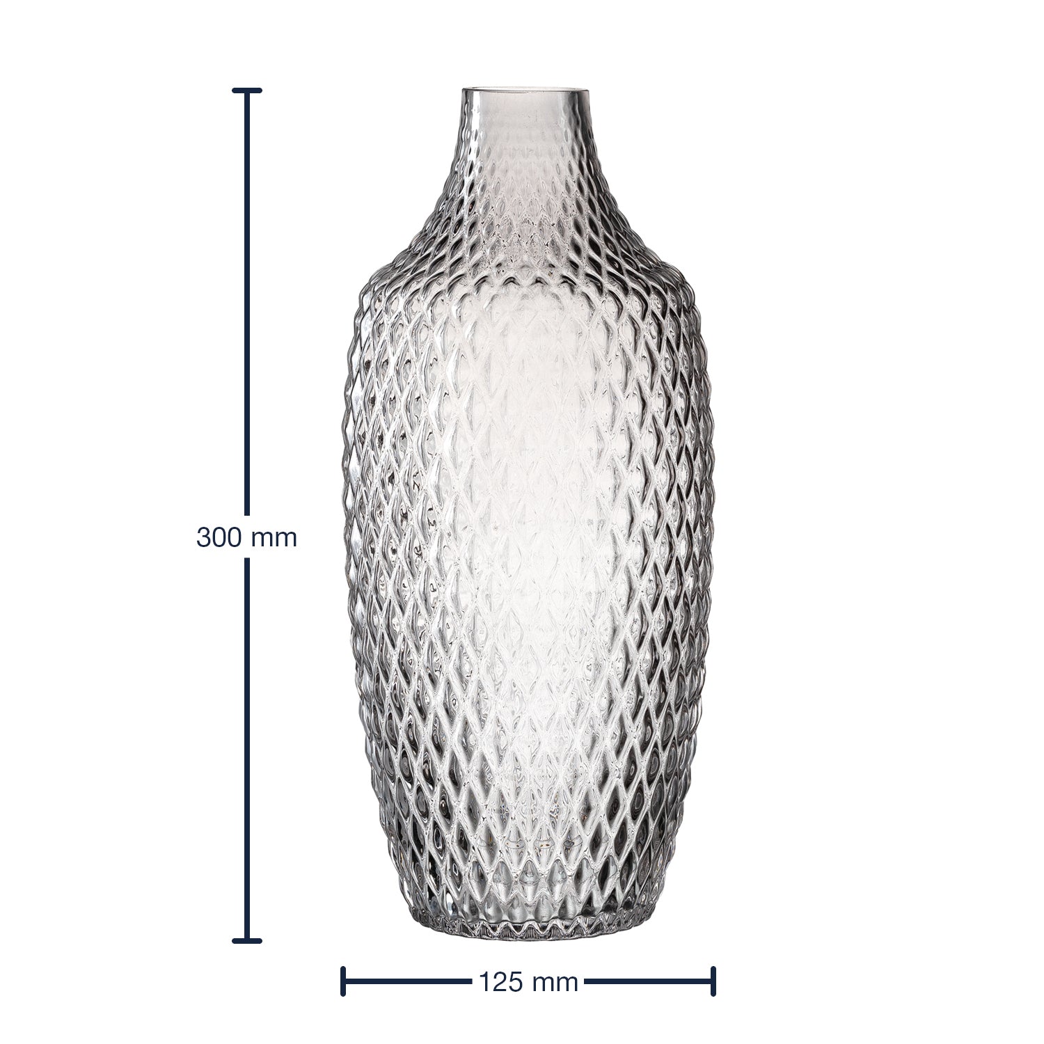 Vase POESIA 30 cm grau
