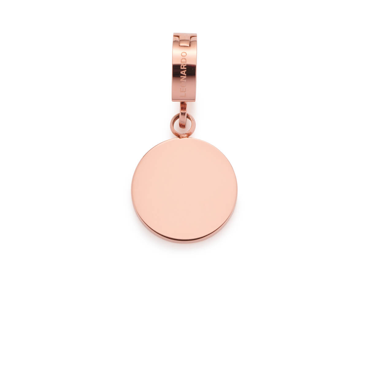 Anhänger MARI roségold rund mit Clip auf weissem Hintergrund