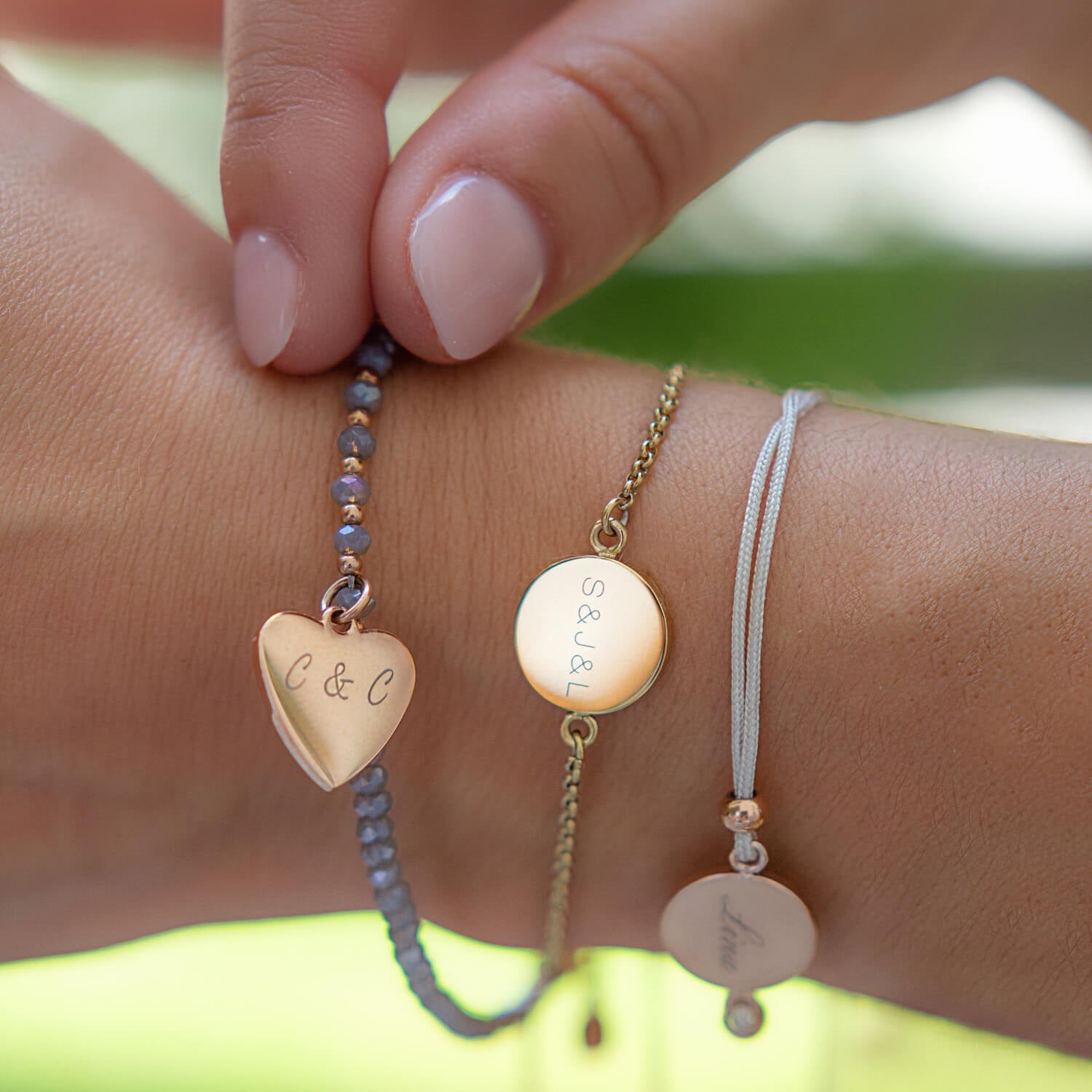 Armband MARLA gold mit persönlicher Gravur