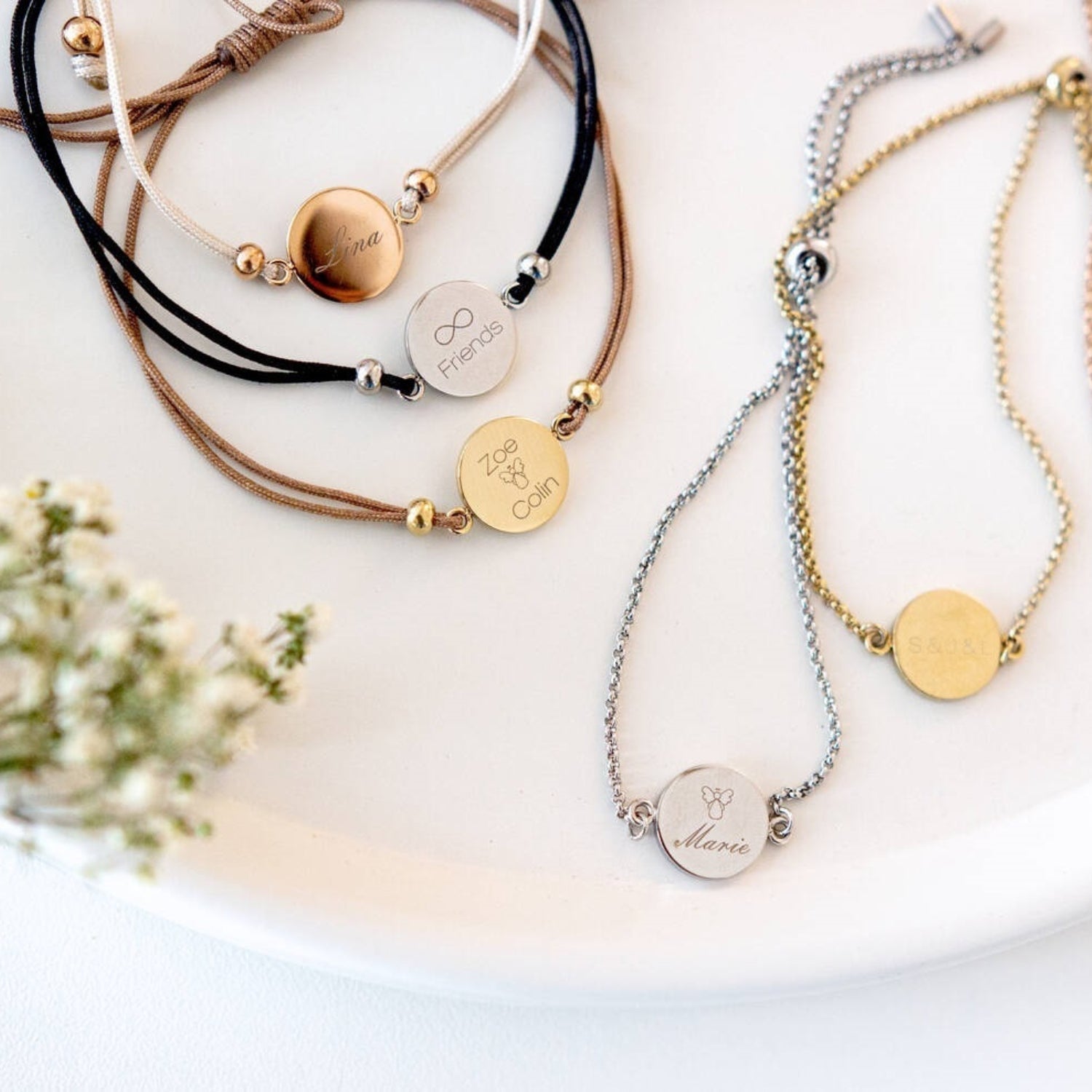 Armband MILA silber mit persönlicher Gravur