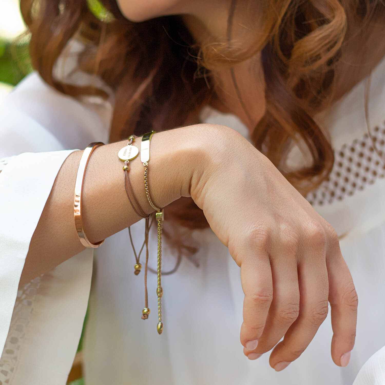 Armband MILA gold mit persönlicher Gravur