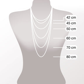 Halskette 42cm Tessa silber mit persönlicher Gravur