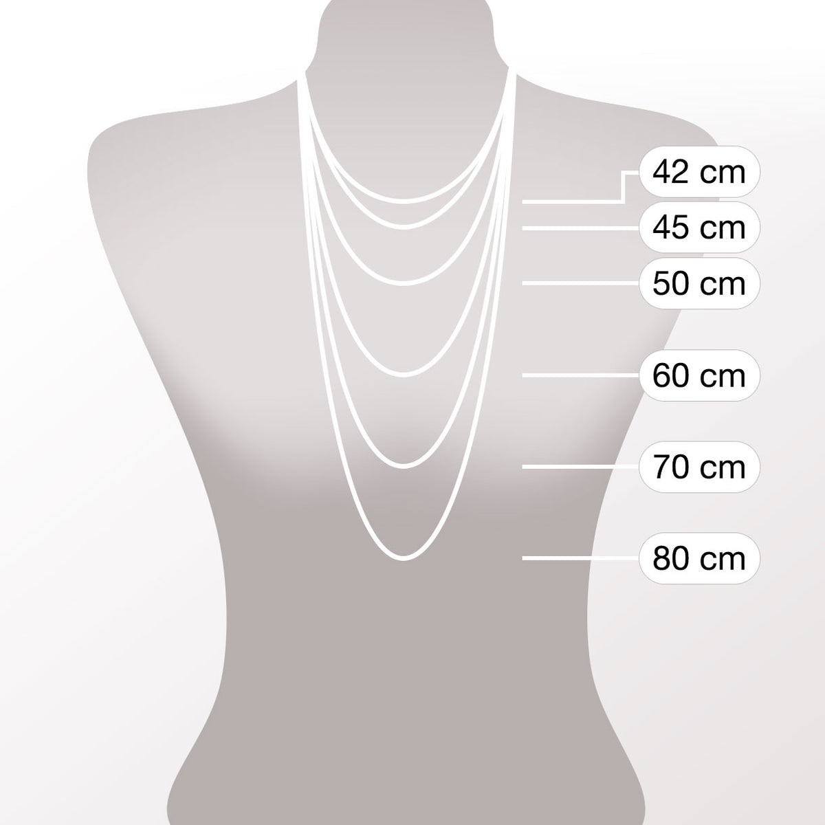 Halskette 42cm Pina silber mit persönlicher Gravur