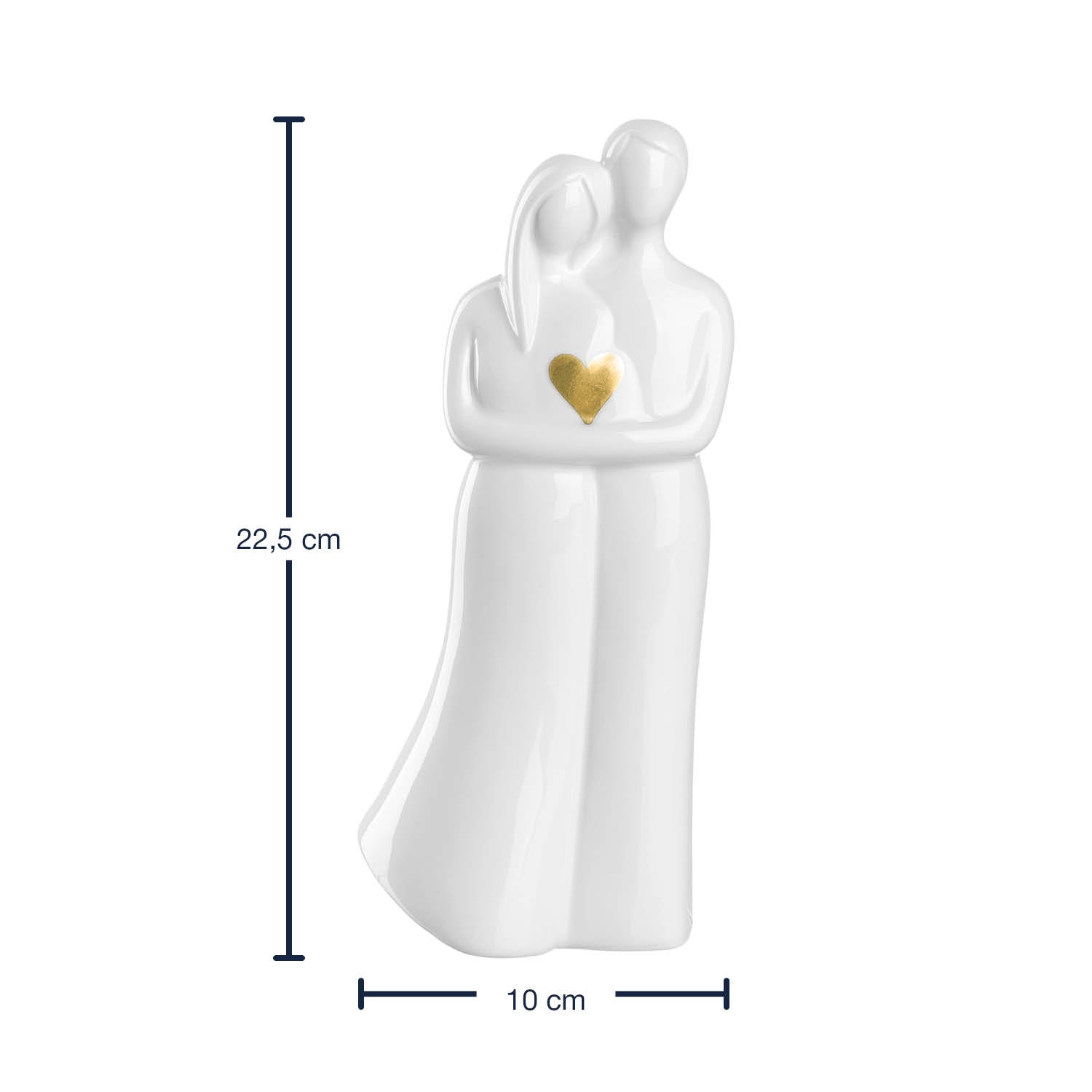 Figur Pärchen EMOZIONE 23 cm weiß