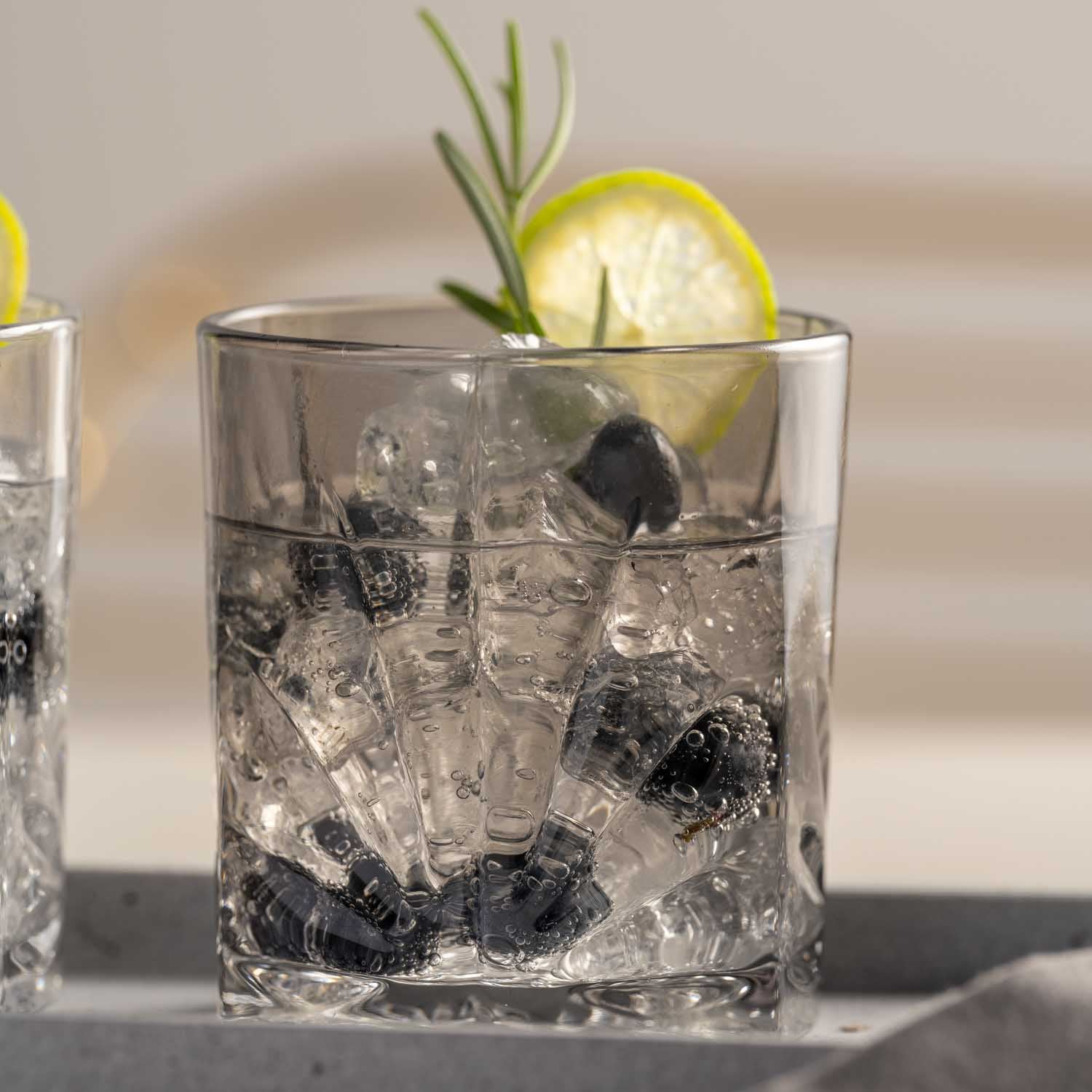 Trinkglas CAPRI 220 ml grau 4er-Set