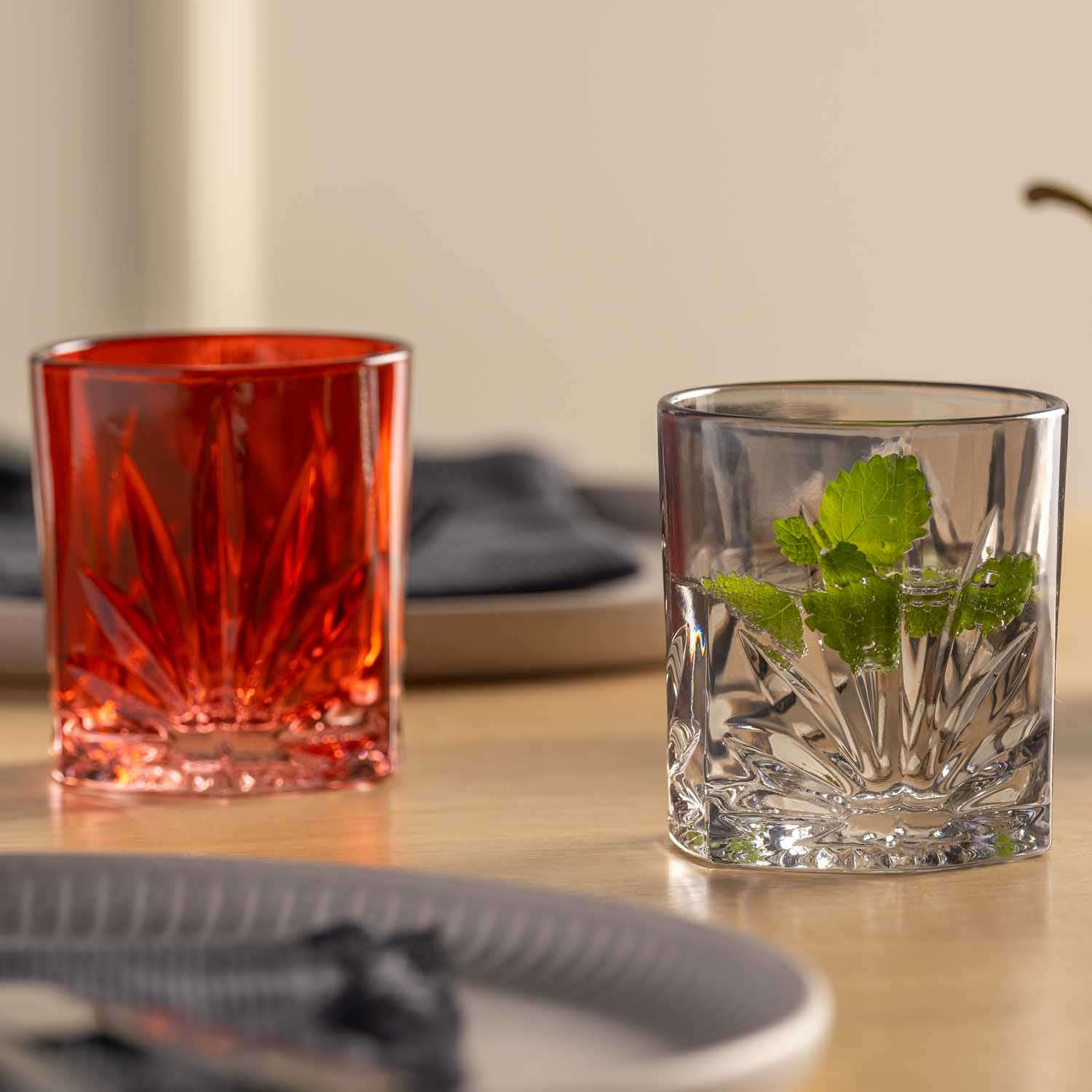 Trinkglas CAPRI 220 ml grau 4er-Set