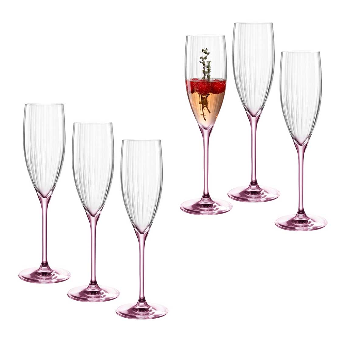 Sektglas POESIA 250ml rosé 6er-Set – LEONARDO
