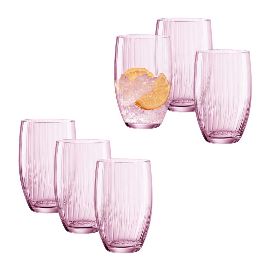 Trinkglas POESIA 460 ml rosé 6er-Set