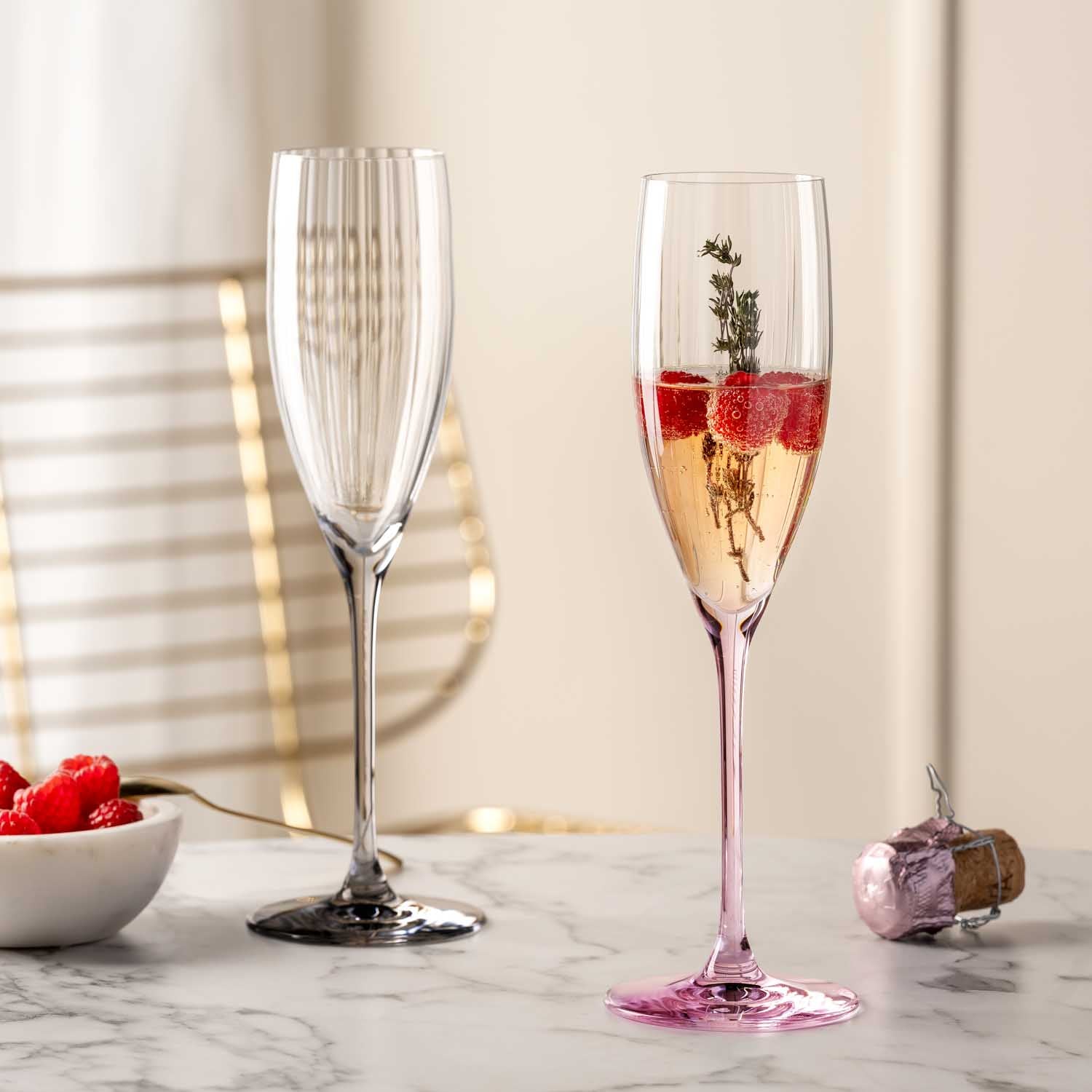 Sektglas POESIA 250 ml grau 6er-Set