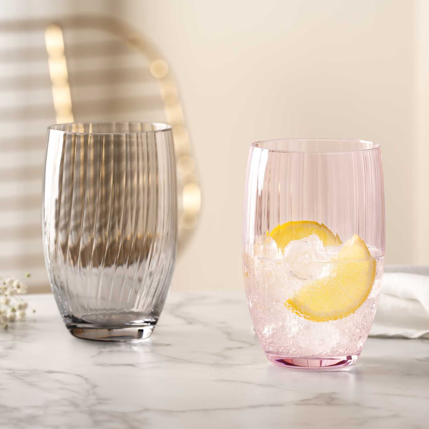 Trinkglas POESIA 460 ml grau 6er-Set