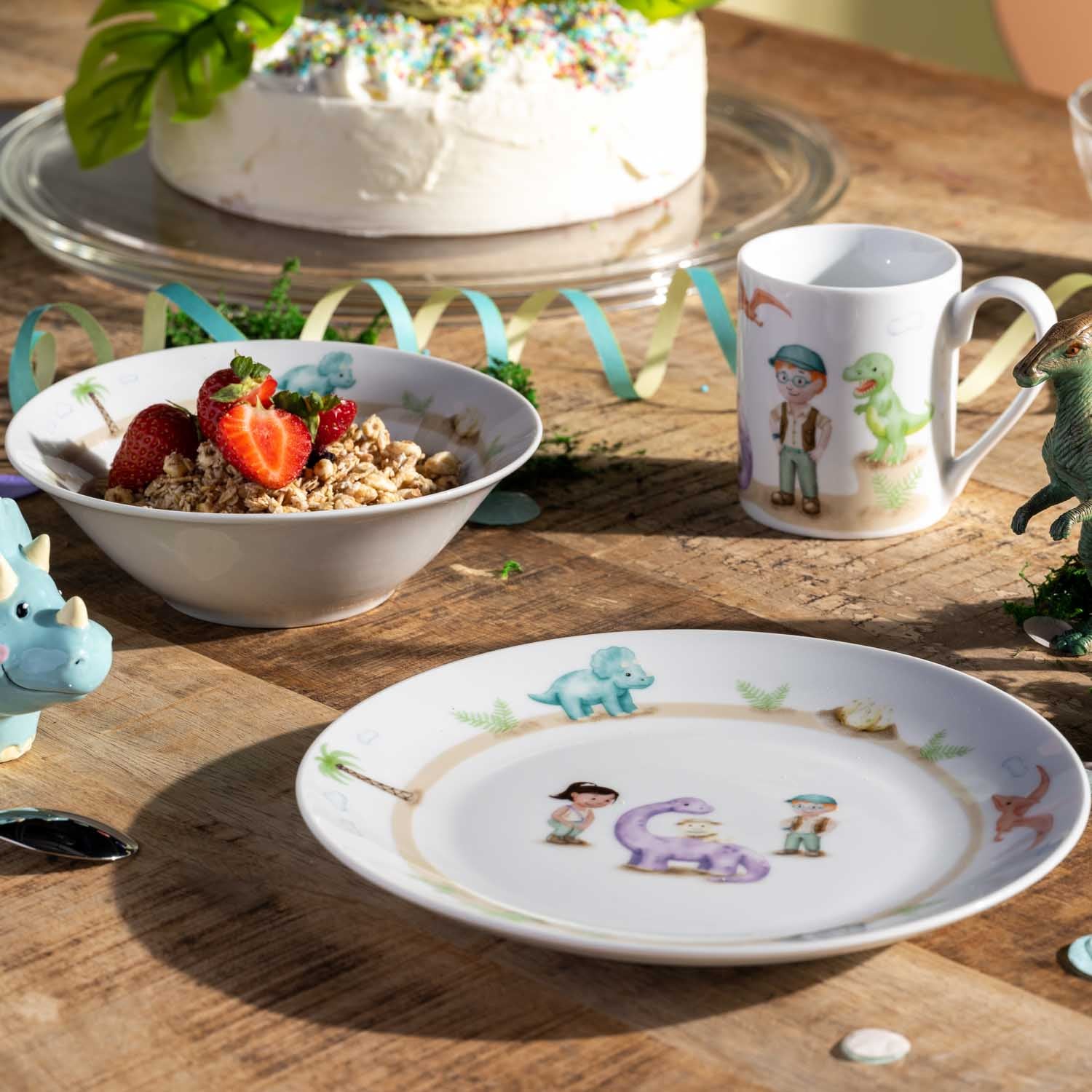 Kindergeschirr BAMBINI AVVENTURA 3-teilig Dino