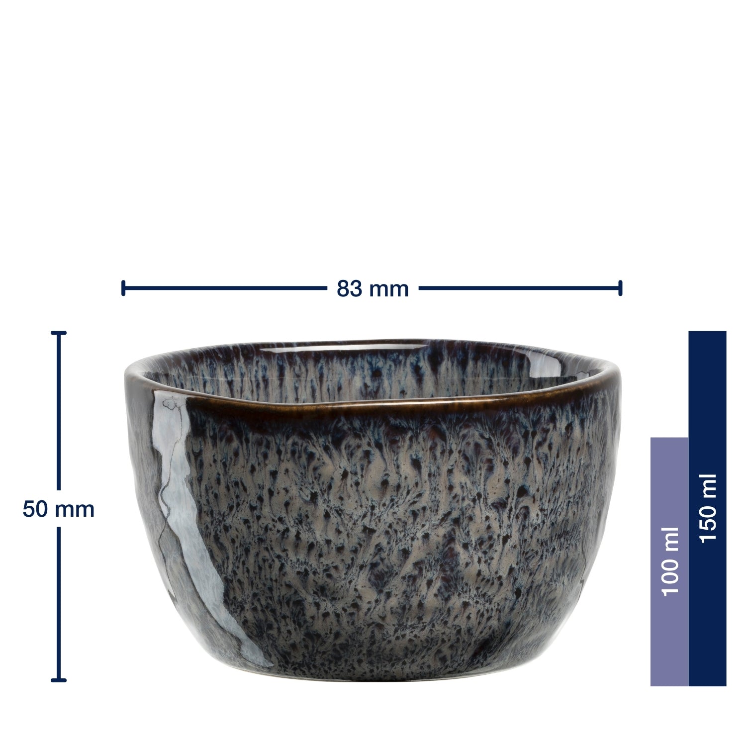 Keramikschale MATERA 8 cm anthrazit