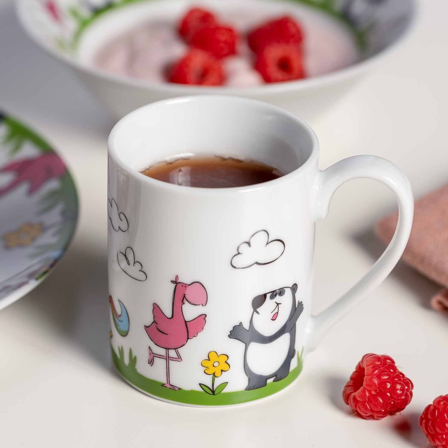Kindergeschirr BAMBINI Einhorn/Panda/Flamingo 3-teilig