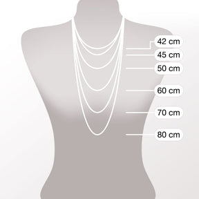 Halskette 45cm Pilea gold mit persönlicher Gravur
