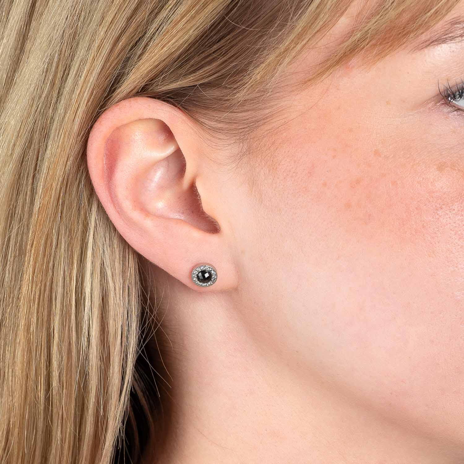 Ohrstecker glitz/schwarz Isa