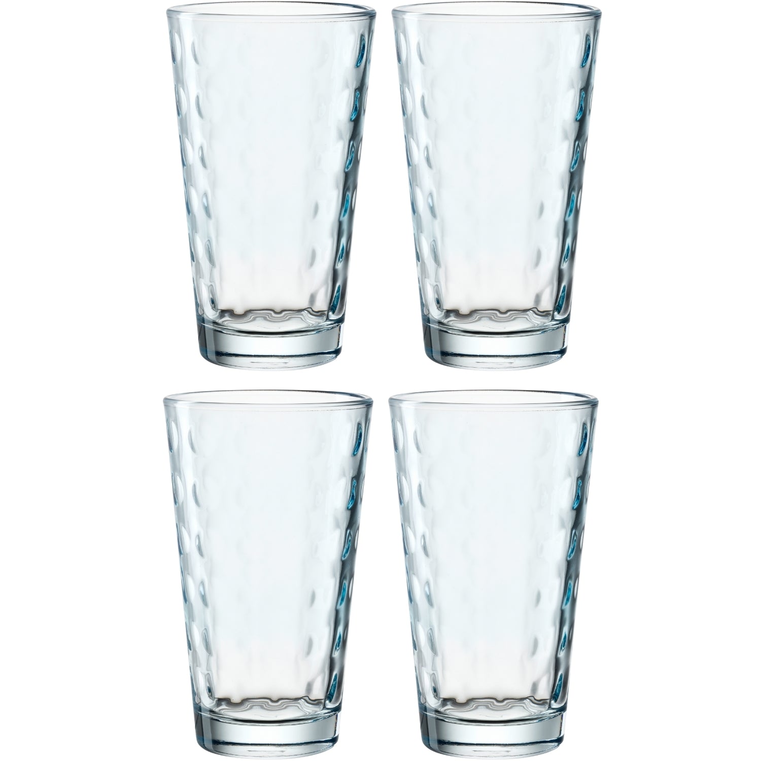 Trinkglas OPTIC 540 ml hellblau 4er Set