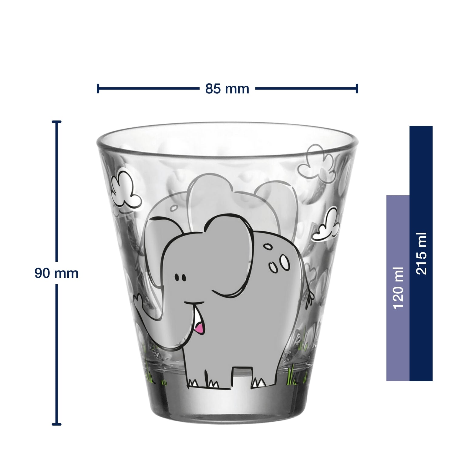 Kinderbecher BAMBINI OPTIC 215ml Elefant 6er-Set
