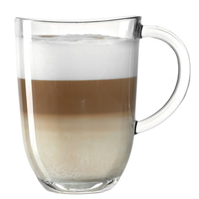 2 Latte Macchiato Tassen NAPOLI 380 ml + 2 Löffel