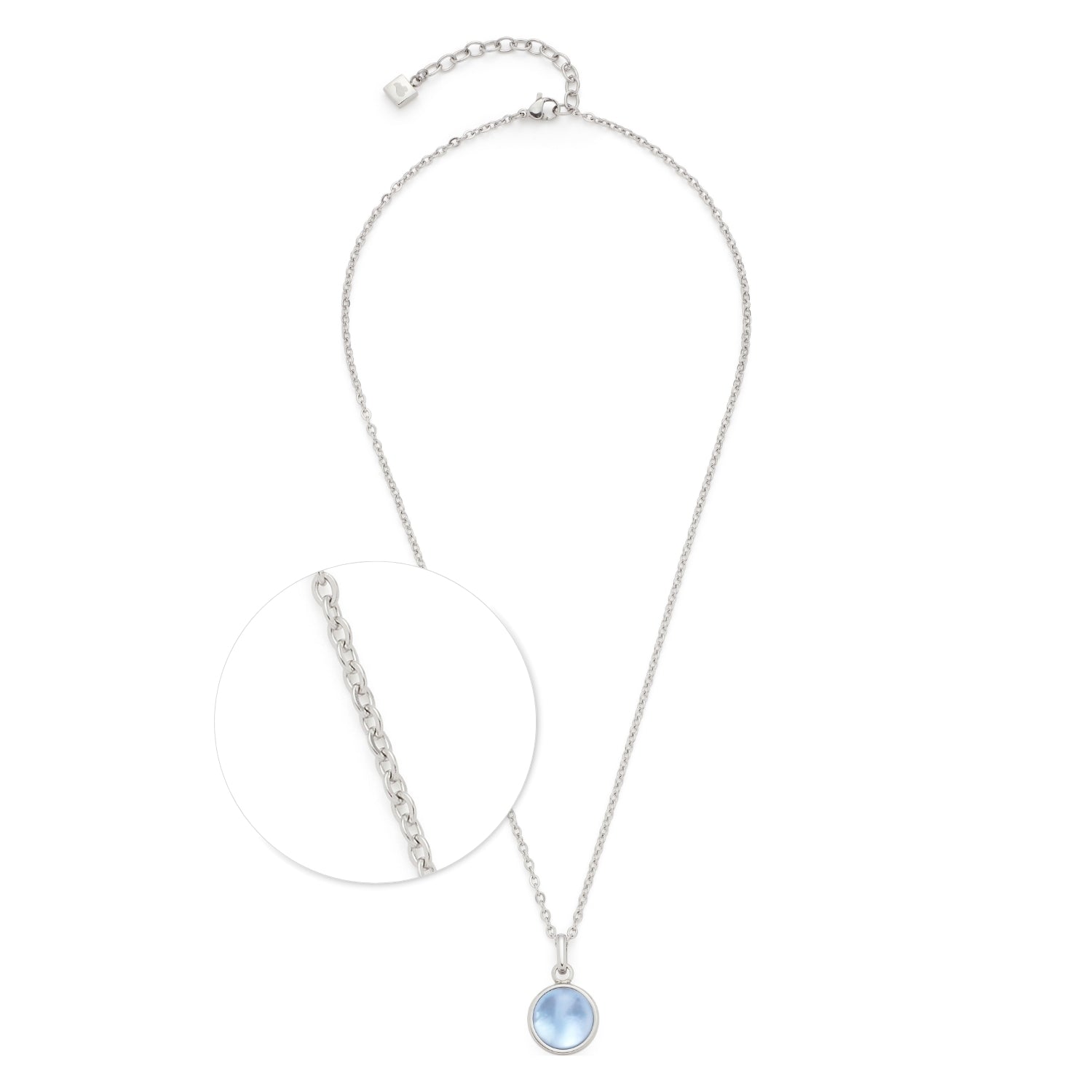Halskette BEA 45 cm grau blau