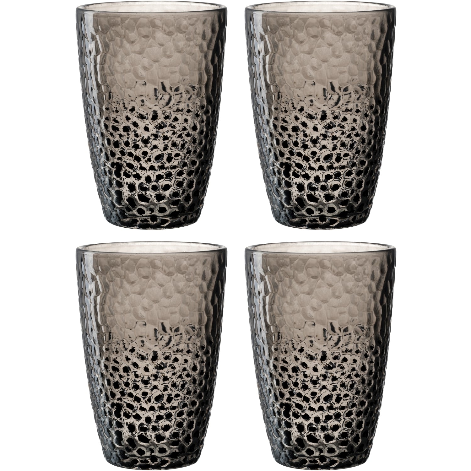 Trinkglas MATERA 340 ml anthrazit 4er-Set – LEONARDO