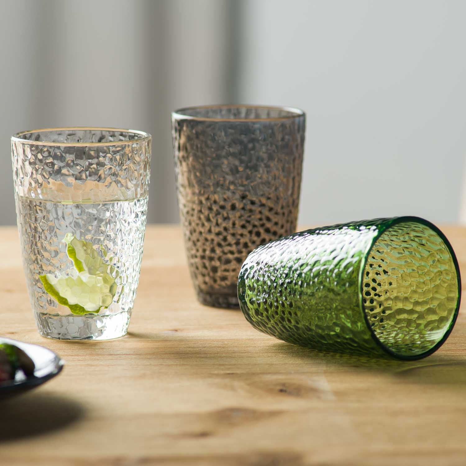 Trinkglas MATERA 340 ml grün 4er-Set