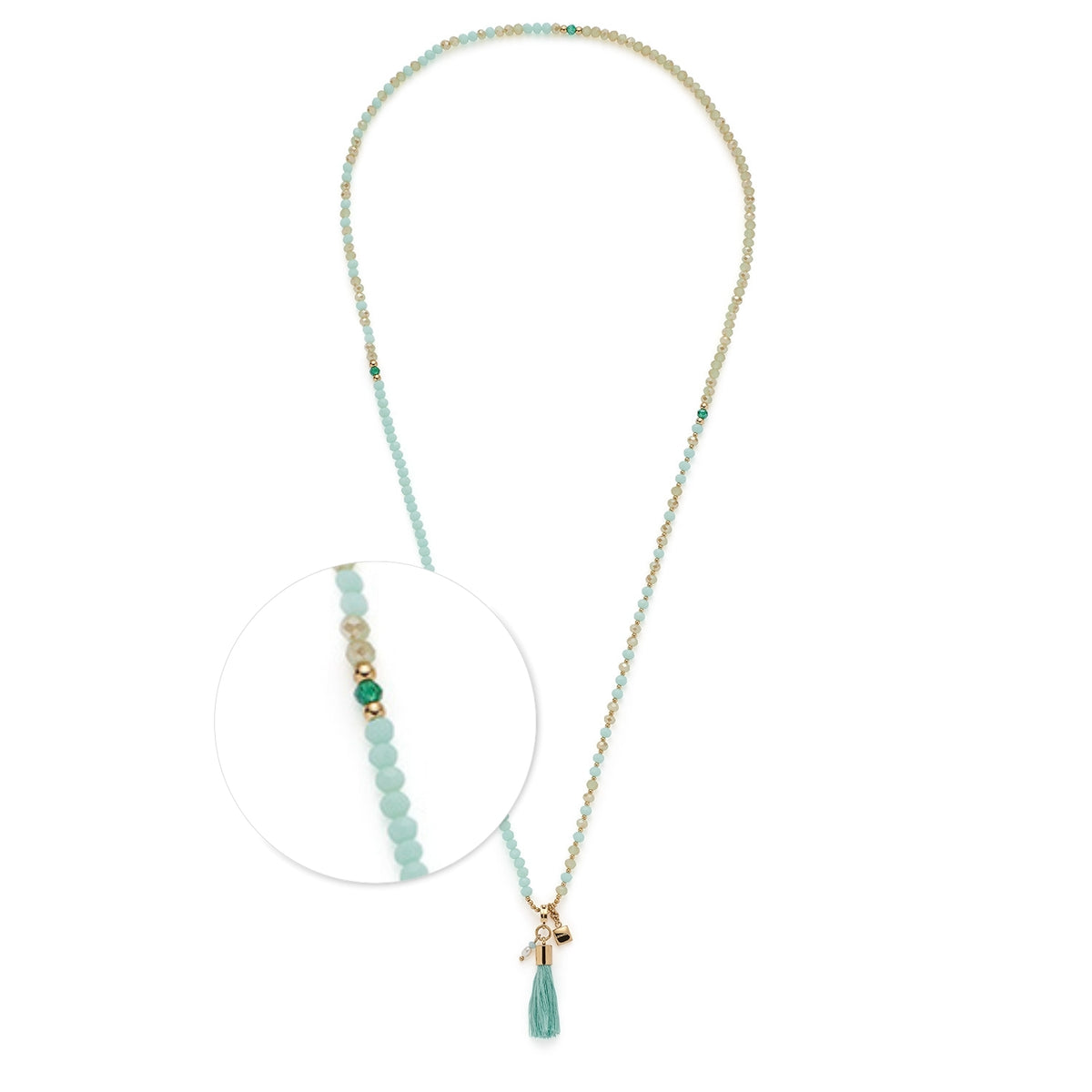 Halskette DONNA 80 cm türkis Sommer