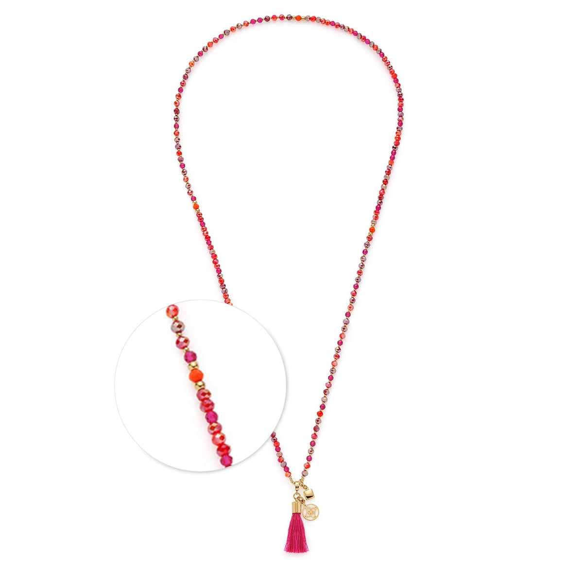 Halskette DONNA 80 cm pink Sommer