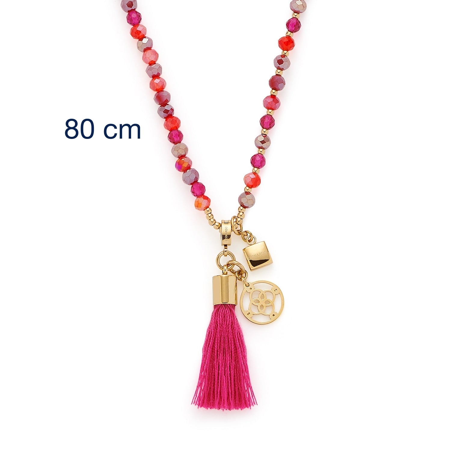 Halskette DONNA 80 cm pink Sommer