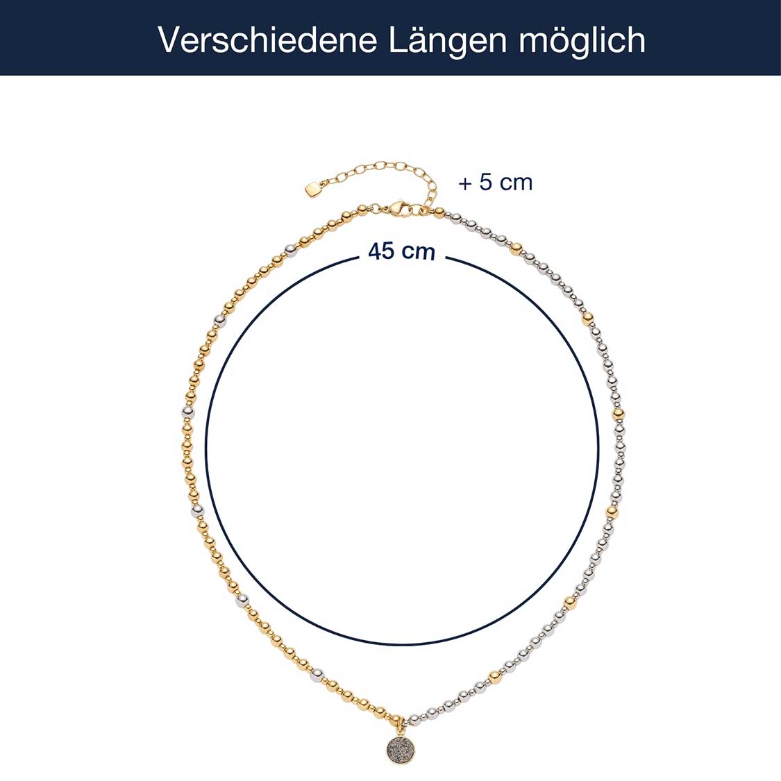 Halskette ELAINE 45 cm gold
