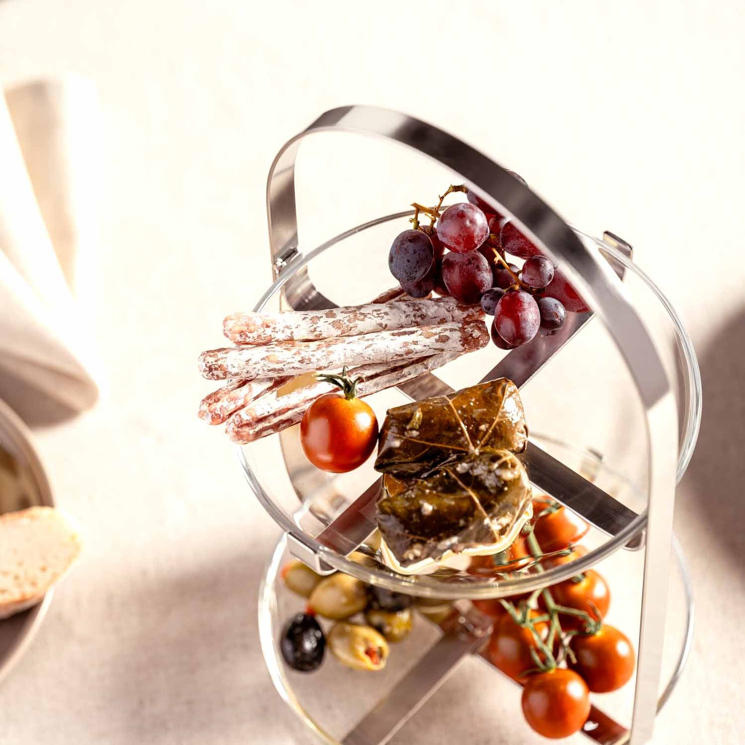 Etagere CUCINA silber 2-teilig