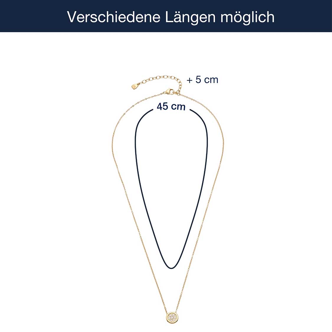 Halskette CATHERINE 45 cm gold
