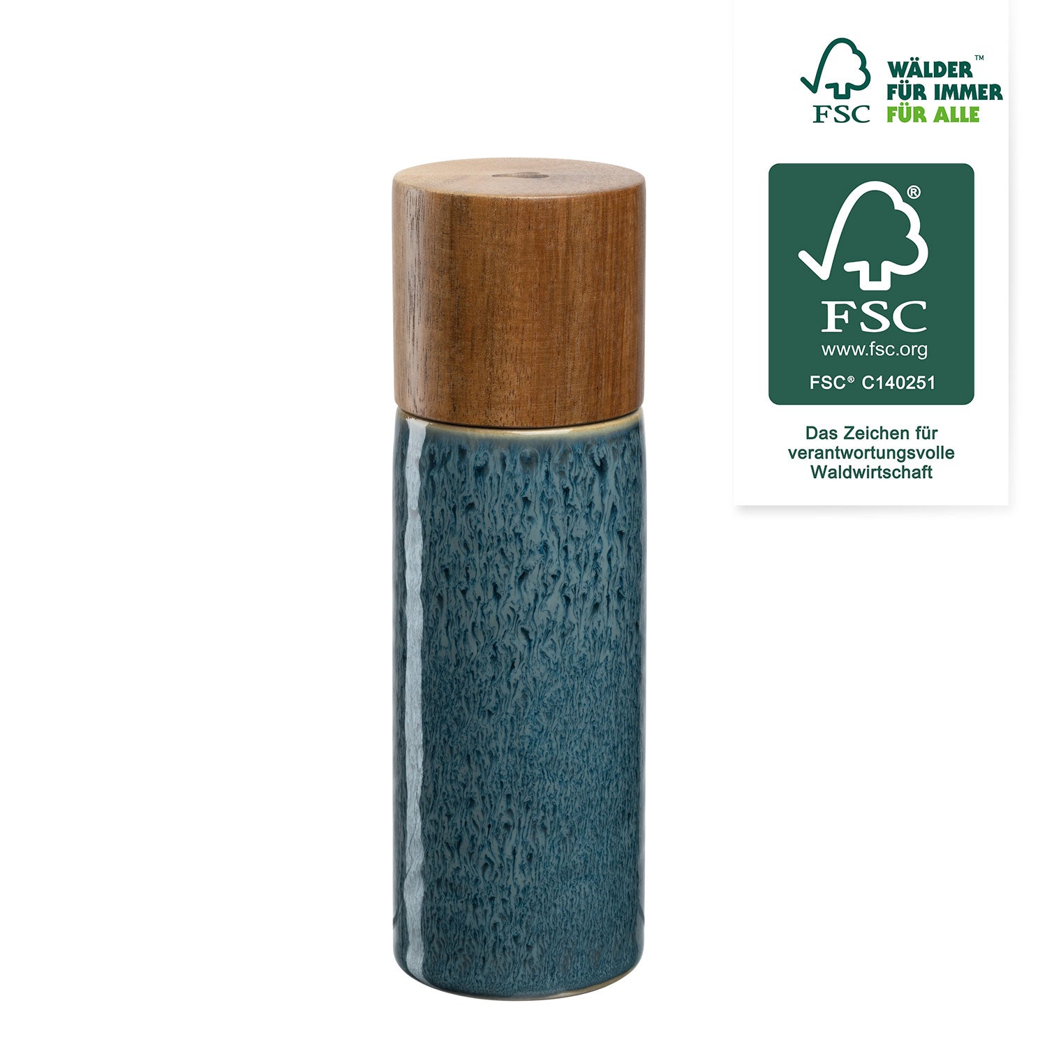 Gewürzmühle MATERA 17 cm blau