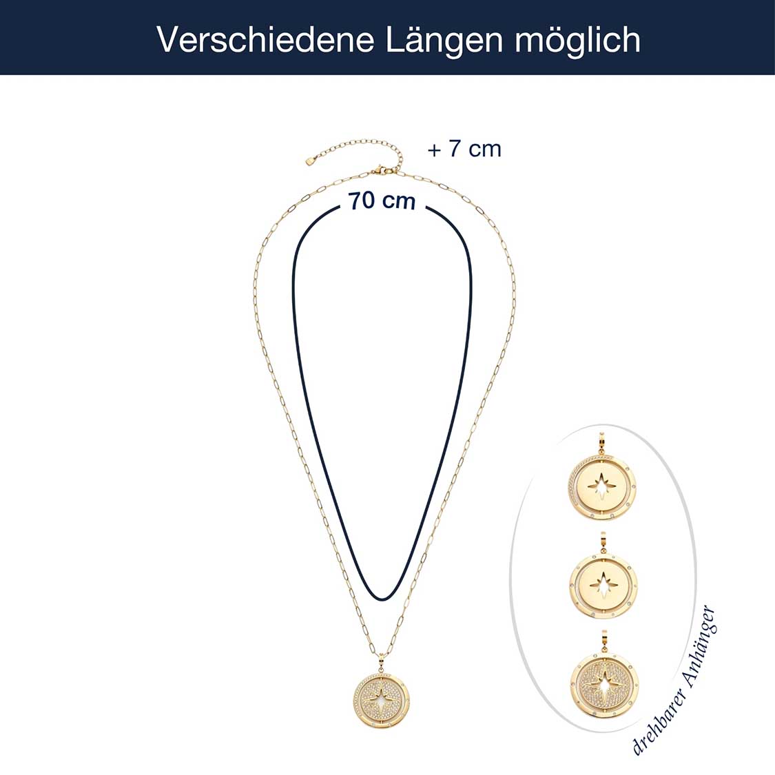 Halskette STARLIGHT 70 cm gold