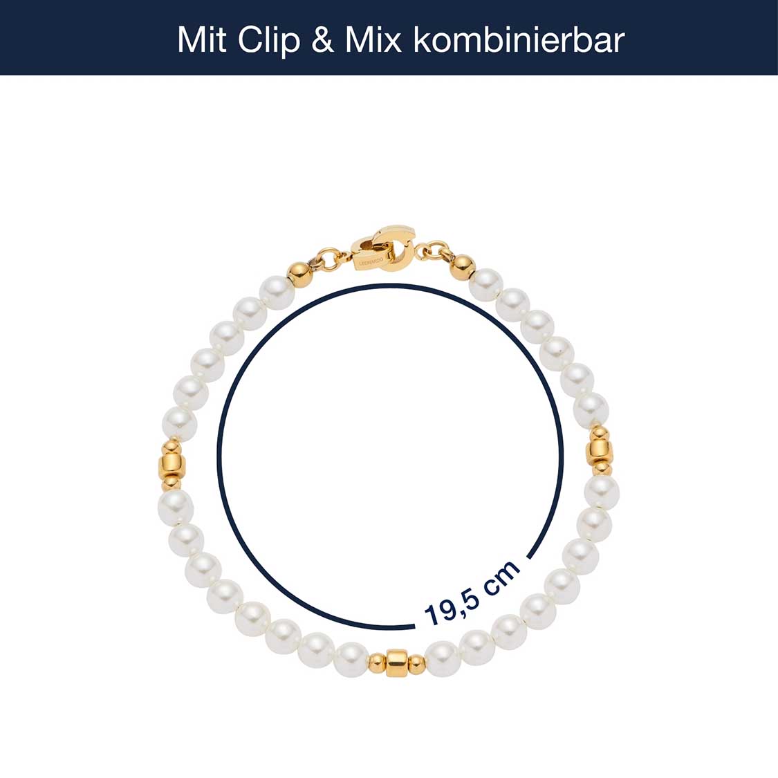 Armband CHRISTA Clip & Mix gold