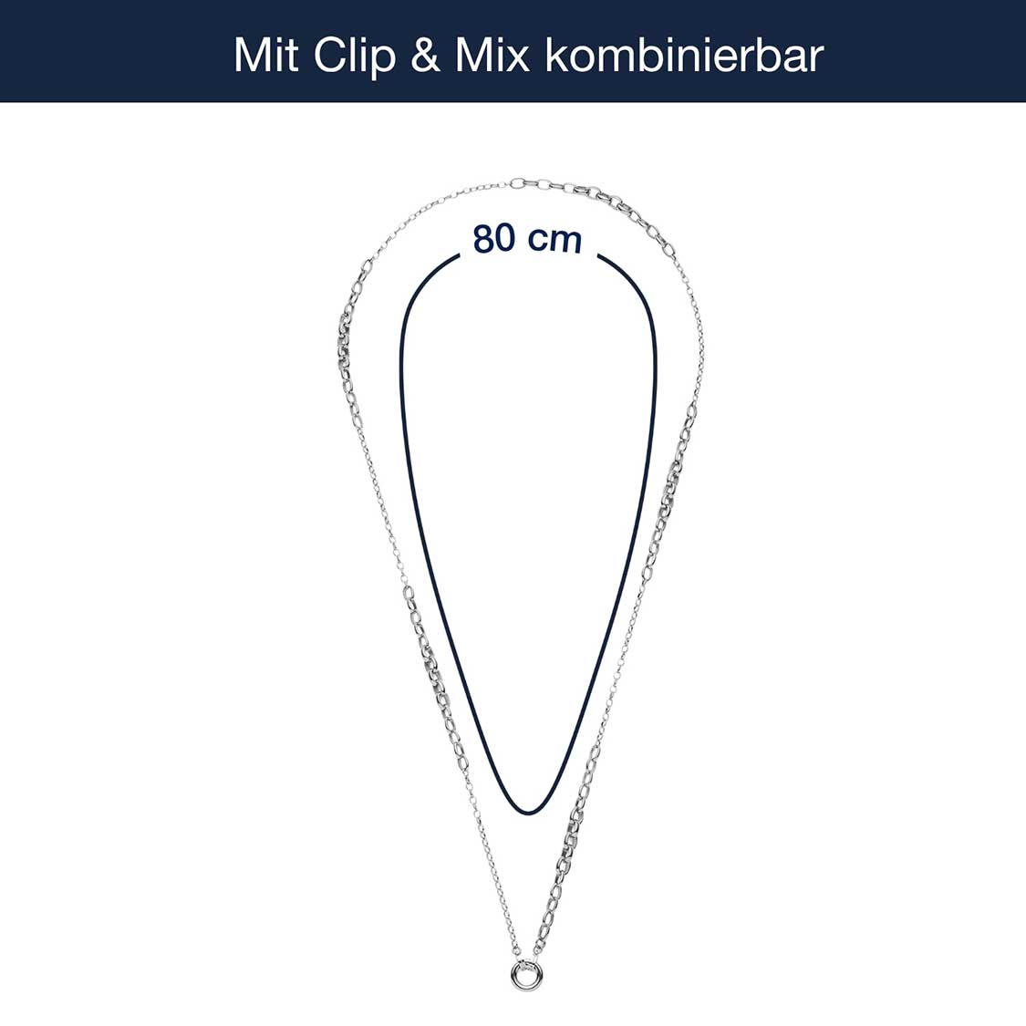 Halskette SUZANNE Clip & Mix 80 cm